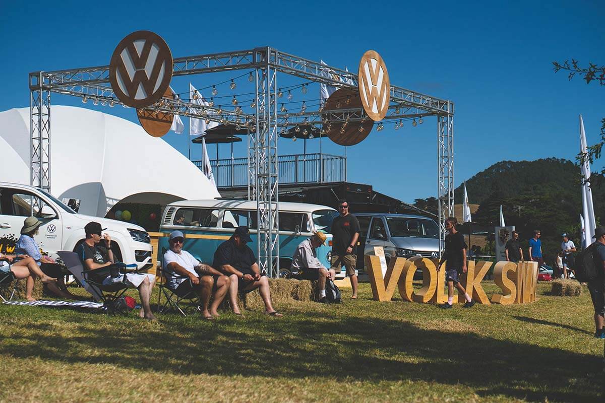 Volkswagen BBQ Trailer behind vehicle 